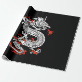 Mythical Ancient Asian Chinese Dragon Geschenkpapier (Ungerollt)