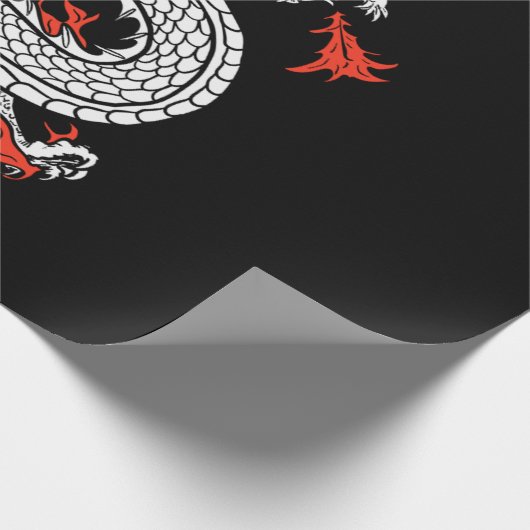 Mythical Ancient Asian Chinese Dragon Geschenkpapier (Ecke)
