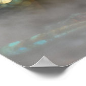 Mythical Cat-Dragon Creatures Surprised Poster (Ecke)