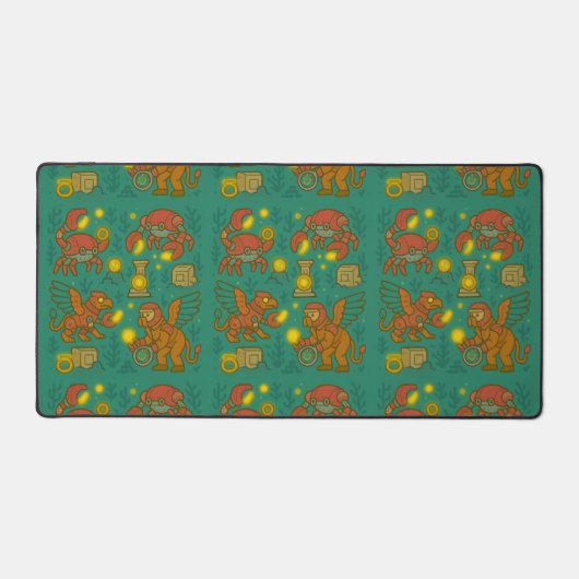 Mythical Crab and Griffin Treasure Seekers  Schreibtischunterlage (Vorderseite)