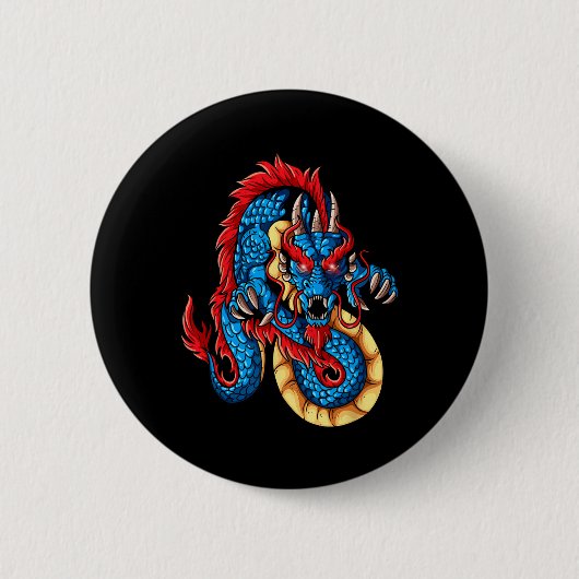 Mythical Creatures China New Year Chinese New Year Button (Vorderseite)