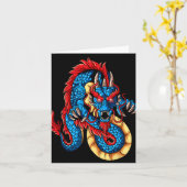 Mythical Creatures China New Year Chinese New Year Karte (Gelbe Blume)
