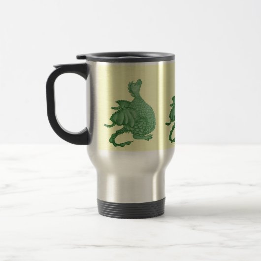 mythical fantasy creature cute green dragon reisebecher (Links)