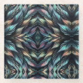 Mythical Feathers Glasuntersetzer (Vorderseite)