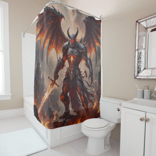 Mythical Fiery Demon Duschvorhang (Beispiel)