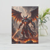 Mythical Fiery Demon Einladung (Stehend Vorderseite)