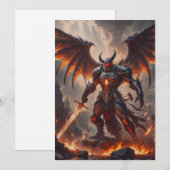 Mythical Fiery Demon Einladung (Vorne/Hinten)