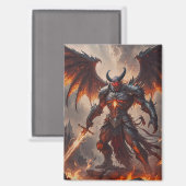 Mythical Fiery Demon Magnet (Vorderseite/Rückseite)