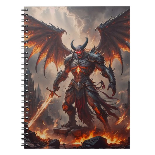 Mythical Fiery Demon Notizblock (Vorderseite)