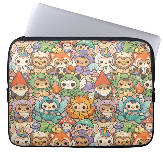 Mythical Friends Parade | Cute Pastel Magic Laptopschutzhülle (Vorderseite)