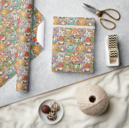 Mythical Friends Parade | Süße Pastell-Magie Geschenkpapier