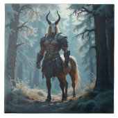 Mythical Horse-Headed Centaur in the Woods Fliese (Vorderseite)