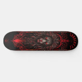 Mythical Lion with Tribal Patterns Dark Fantasy Skateboard (Horizontal)