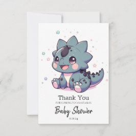 Mythical Little Dinosaur Baby Dusche Dankeskarte