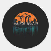 Mythical Loch Ness Bigfoot Mothman Aliens Funny Cr Runder Aufkleber (Vorderseite)