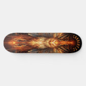 Mythical Phoenix with Tribal Patterns Dark Fantasy Skateboard (Horizontal)