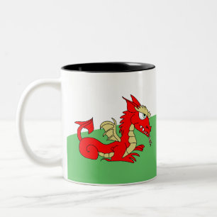 Mythical Red Wyvern Zweifarbige Tasse
