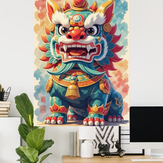 Mythical Shisa Poster (Heimbüro)