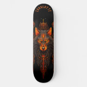 Mythical Werewolf Tribal Patterns Dark Fantasy Skateboard (Vorderseite)