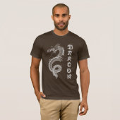 Mythical White Chinese Dragon Dracon T-Shirt (Vorne ganz)