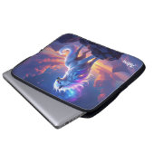 Mythical White Griffin on Top of the World Laptopschutzhülle (Vorne Knopf)