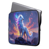 Mythical White Griffin on Top of the World Laptopschutzhülle (Vorderseite Links)