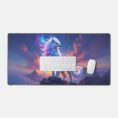 Mythical White Griffin on Top of the World Schreibtischunterlage (Tastatur & Maus)