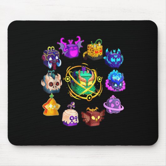 Mythicales-Fruchtrunde des Blox zum Geburtstag Mousepad (Vorne)