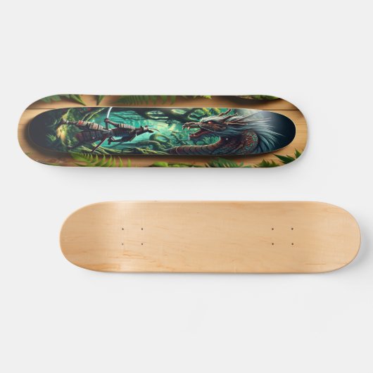Mythische Begegnung im Wald Skateboard (Horizontal)