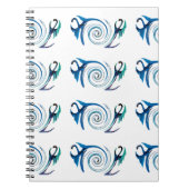 Mythische Blaue Drachen Notizblock (Vorderseite)