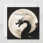 Mythische Drache-Party Einladung (Vorderseite)