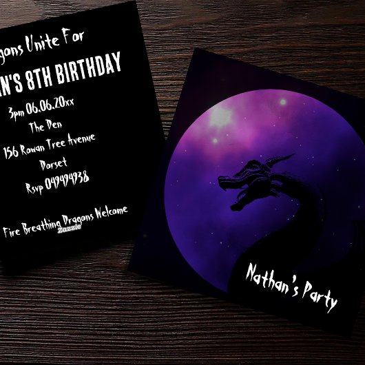 Mythische Drache-Party Einladung