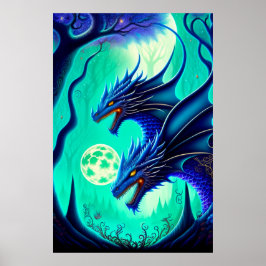 Mythische Drachen Poster