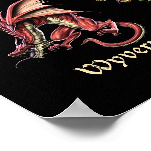 Mythische Drachen Poster (Ecke)