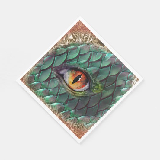 Mythische Drachenaugenfantasie Serviette (Ecke)
