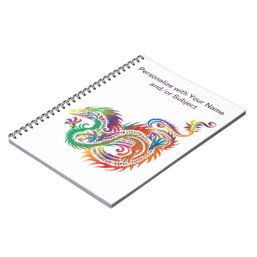Mythische Drachenkunst personalisieren Notizblock (Linke Seite)