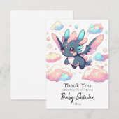Mythische Dragon Baby-Dusche Dankeskarte (Vorne/Hinten)