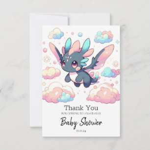 Mythische Dragon Baby-Dusche Dankeskarte