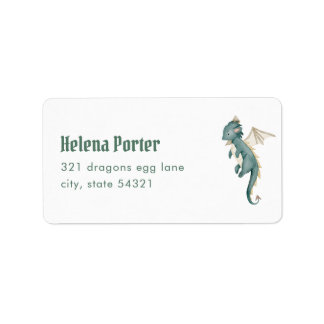 Mythische Dragon Baby Shower Address Labels Adressaufkleber