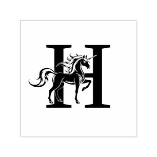 Mythische Einhorn-Silhouette über Single, kühl in  Permastempel