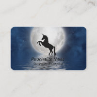 Mythische Einhorn-Silhouette Vollmond