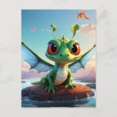 *~* Mythische Fantasie AP48 Kids Dragonfly Cartoon Postkarte (Vorderseite)