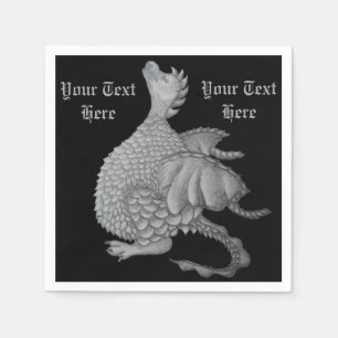 Mythische Fantasiewesen niedlicher Graudrache Serviette