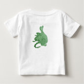 Mythische Fantasiewesen niedlicher grüner Drache Baby T-shirt (Rückseite)