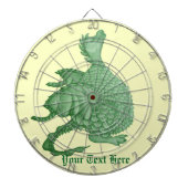 Mythische Fantasiewesen niedlicher Grüner Drache Dartscheibe (vorne)
