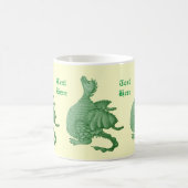 Mythische Fantasiewesen niedlicher Grüner Drache Kaffeetasse (Mittel)