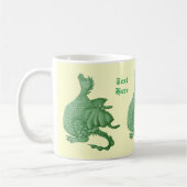 Mythische Fantasiewesen niedlicher Grüner Drache Kaffeetasse (Links)