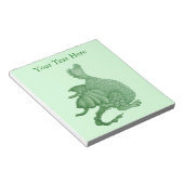 Mythische Fantasiewesen niedlicher grüner Drache Notizblock (angewinkelt)