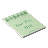 Mythische Fantasiewesen niedlicher grüner Drache Notizblock (angewinkelt)