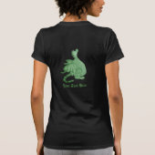 Mythische Fantasiewesen niedlicher grüner Drache T-Shirt (Rückseite)